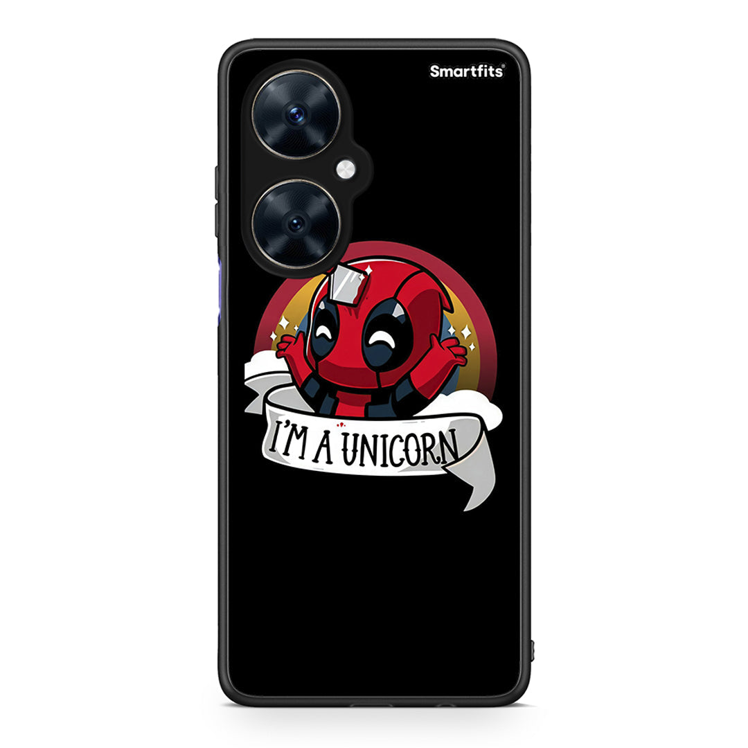 Huawei Nova 11i Unicorn Deadpool θήκη από τη Smartfits με σχέδιο στο πίσω μέρος και μαύρο περίβλημα | Smartphone case with colorful back and black bezels by Smartfits