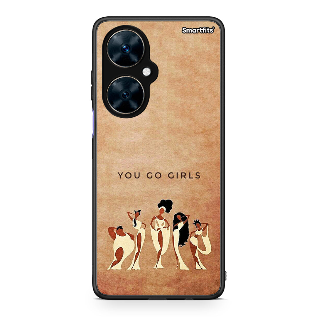 Huawei Nova 11i You Go Girl θήκη από τη Smartfits με σχέδιο στο πίσω μέρος και μαύρο περίβλημα | Smartphone case with colorful back and black bezels by Smartfits