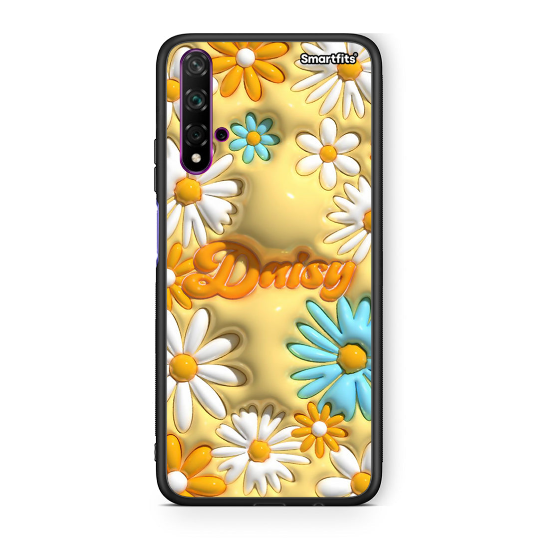 Huawei Nova 5T Bubble Daisies θήκη από τη Smartfits με σχέδιο στο πίσω μέρος και μαύρο περίβλημα | Smartphone case with colorful back and black bezels by Smartfits