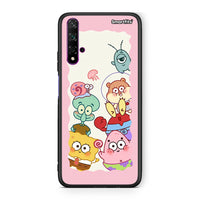 Thumbnail for Huawei Nova 5T Cute Companion θήκη από τη Smartfits με σχέδιο στο πίσω μέρος και μαύρο περίβλημα | Smartphone case with colorful back and black bezels by Smartfits