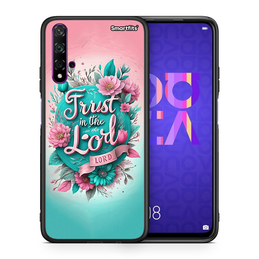 Θήκη Huawei Nova 5T/Honor 20 Lord Trust από τη Smartfits με σχέδιο στο πίσω μέρος και μαύρο περίβλημα | Huawei Nova 5T/Honor 20 Lord Trust case with colorful back and black bezels