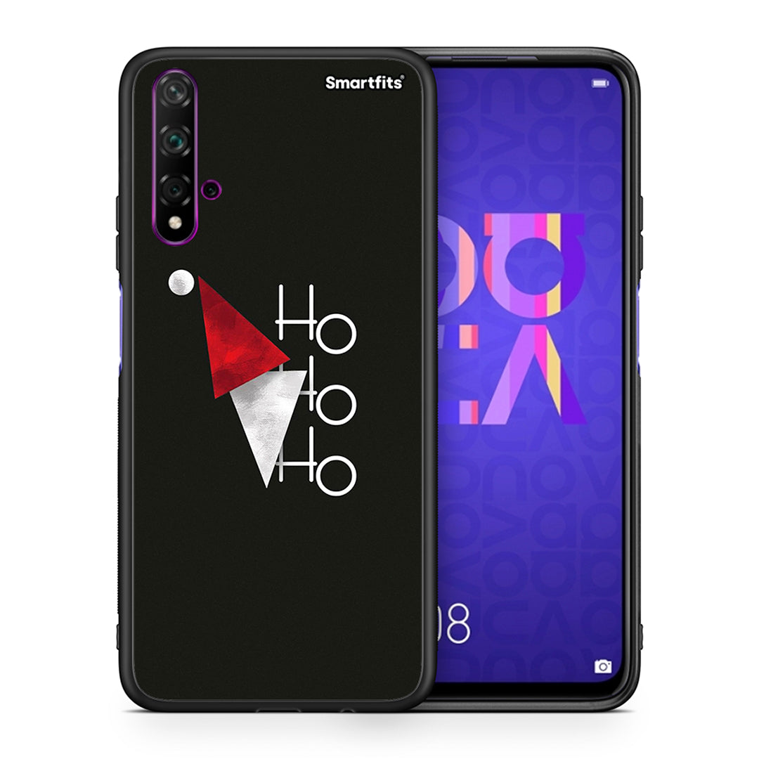 Θήκη Huawei Nova 5T/Honor 20 Minimal Christmas από τη Smartfits με σχέδιο στο πίσω μέρος και μαύρο περίβλημα | Huawei Nova 5T/Honor 20 Minimal Christmas case with colorful back and black bezels