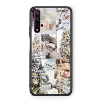 Thumbnail for Huawei Nova 5T White Christmas θήκη από τη Smartfits με σχέδιο στο πίσω μέρος και μαύρο περίβλημα | Smartphone case with colorful back and black bezels by Smartfits