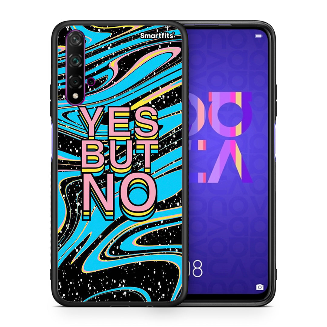 Θήκη Huawei Nova 5T/Honor 20 Yes But No από τη Smartfits με σχέδιο στο πίσω μέρος και μαύρο περίβλημα | Huawei Nova 5T/Honor 20 Yes But No case with colorful back and black bezels