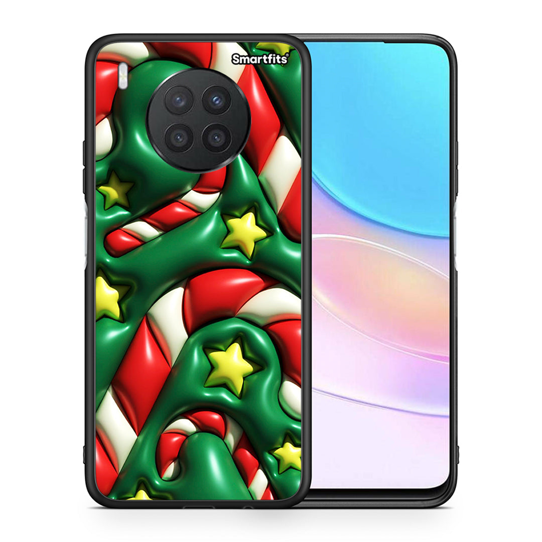 Θήκη Huawei Nova 8i / Honor 50 Lite Christmas Bubbles από τη Smartfits με σχέδιο στο πίσω μέρος και μαύρο περίβλημα | Huawei Nova 8i / Honor 50 Lite Christmas Bubbles case with colorful back and black bezels