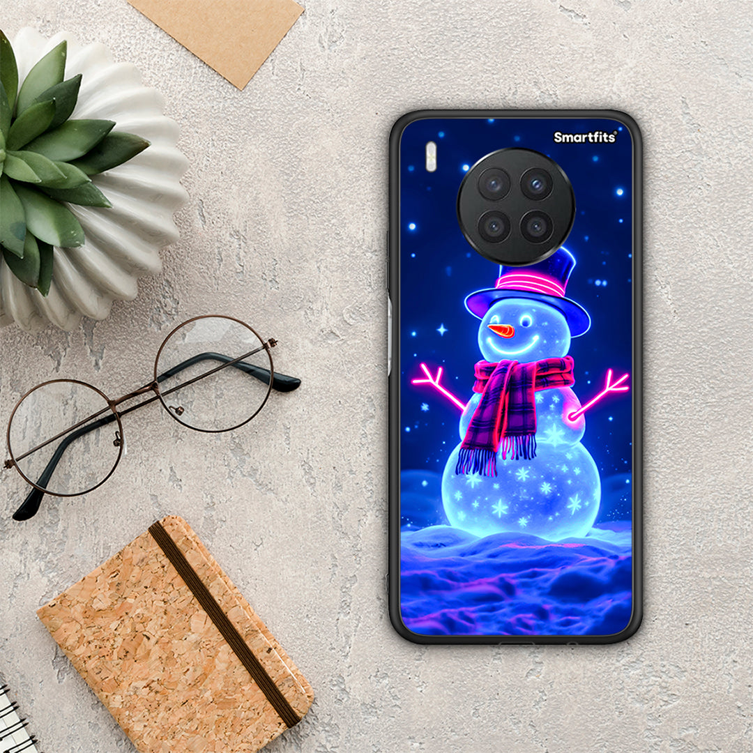 Christmas Neon Snowman - Huawei Nova 8i / Honor 50 Lite θήκη