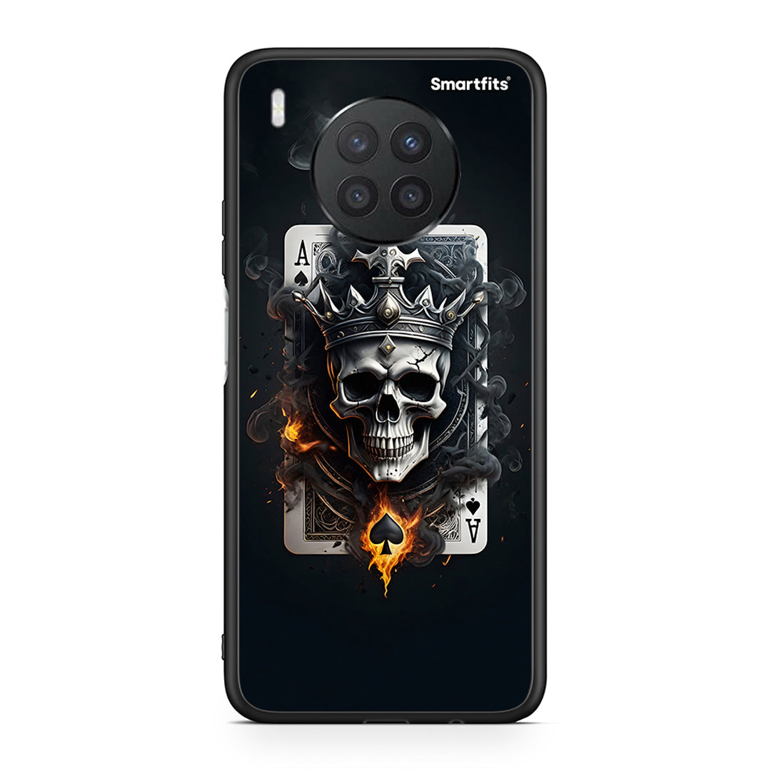 Huawei Nova 8i / Honor 50 Lite Skull King Ace θήκη από τη Smartfits με σχέδιο στο πίσω μέρος και μαύρο περίβλημα | Smartphone case with colorful back and black bezels by Smartfits