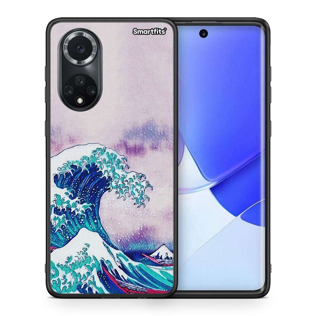 Θήκη Huawei Nova 9/Honor 50 Blue Waves από τη Smartfits με σχέδιο στο πίσω μέρος και μαύρο περίβλημα | Huawei Nova 9/Honor 50 Blue Waves case with colorful back and black bezels