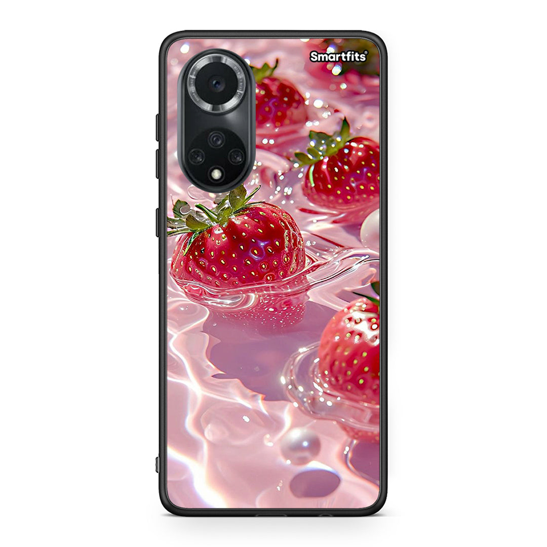 Huawei Nova 9/Honor 50 Juicy Strawberries θήκη από τη Smartfits με σχέδιο στο πίσω μέρος και μαύρο περίβλημα | Smartphone case with colorful back and black bezels by Smartfits