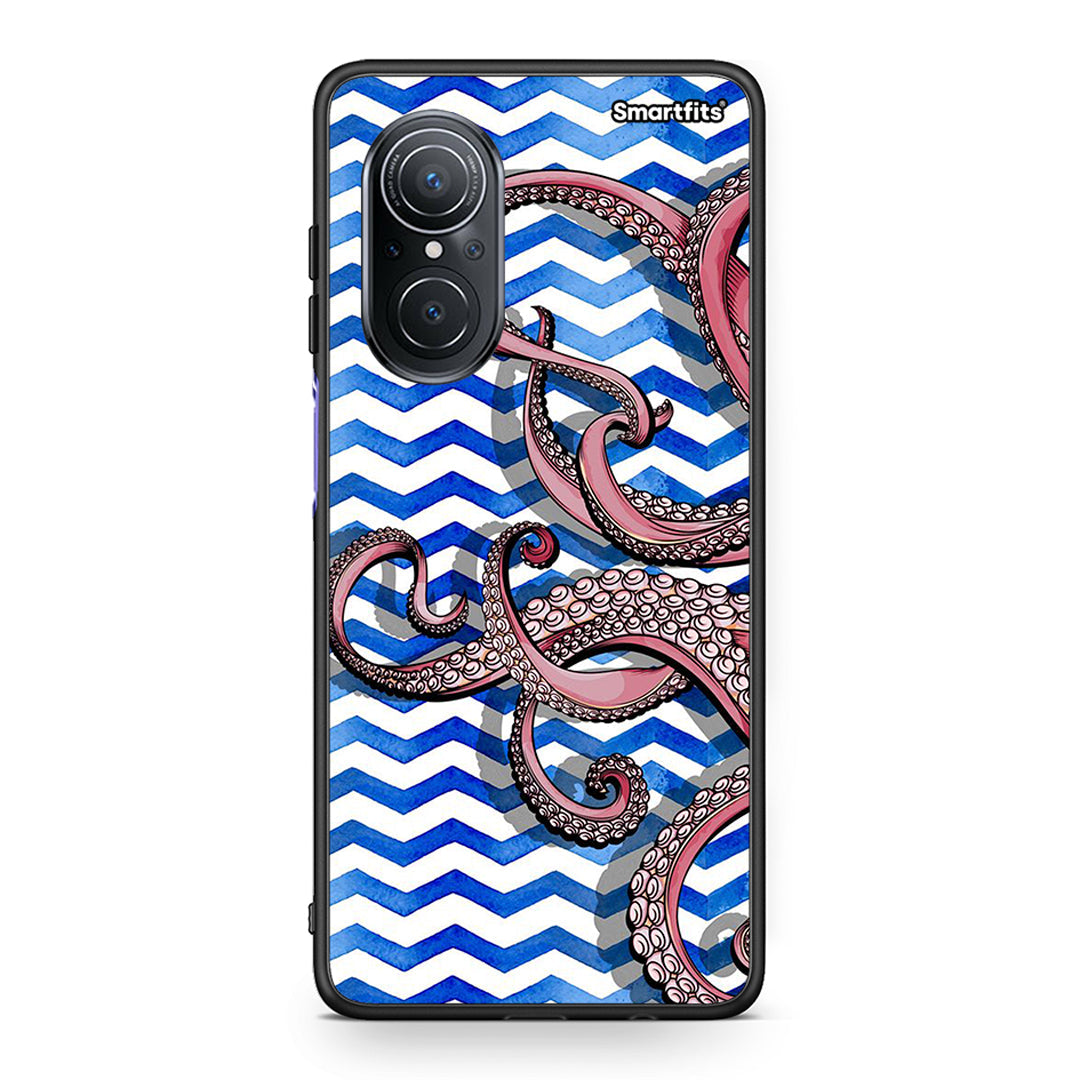 Huawei Nova 9 SE Chevron Devilfish θήκη από τη Smartfits με σχέδιο στο πίσω μέρος και μαύρο περίβλημα | Smartphone case with colorful back and black bezels by Smartfits