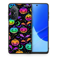 Thumbnail for Θήκη Huawei Nova 9 SE Neon Halloween από τη Smartfits με σχέδιο στο πίσω μέρος και μαύρο περίβλημα | Huawei Nova 9 SE Neon Halloween case with colorful back and black bezels