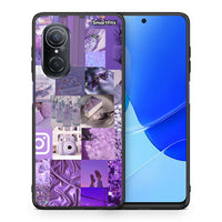 Thumbnail for Θήκη Huawei Nova 9 SE Purple Aesthetic Collage από τη Smartfits με σχέδιο στο πίσω μέρος και μαύρο περίβλημα | Huawei Nova 9 SE Purple Aesthetic Collage case with colorful back and black bezels