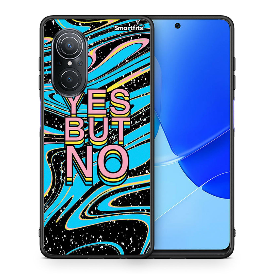 Θήκη Huawei Nova 9 SE Yes But No από τη Smartfits με σχέδιο στο πίσω μέρος και μαύρο περίβλημα | Huawei Nova 9 SE Yes But No case with colorful back and black bezels