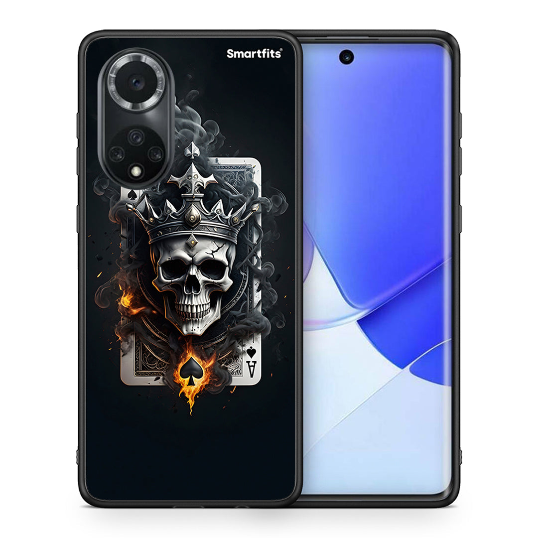 Θήκη Huawei Nova 9/Honor 50 Skull King Ace από τη Smartfits με σχέδιο στο πίσω μέρος και μαύρο περίβλημα | Huawei Nova 9/Honor 50 Skull King Ace case with colorful back and black bezels