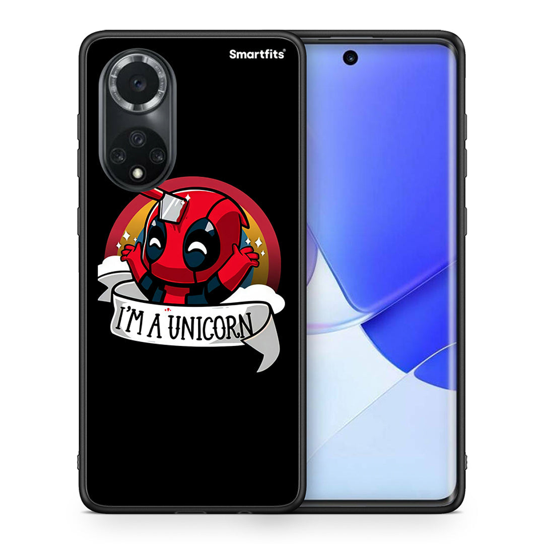 Θήκη Huawei Nova 9/Honor 50 Unicorn Deadpool από τη Smartfits με σχέδιο στο πίσω μέρος και μαύρο περίβλημα | Huawei Nova 9/Honor 50 Unicorn Deadpool case with colorful back and black bezels