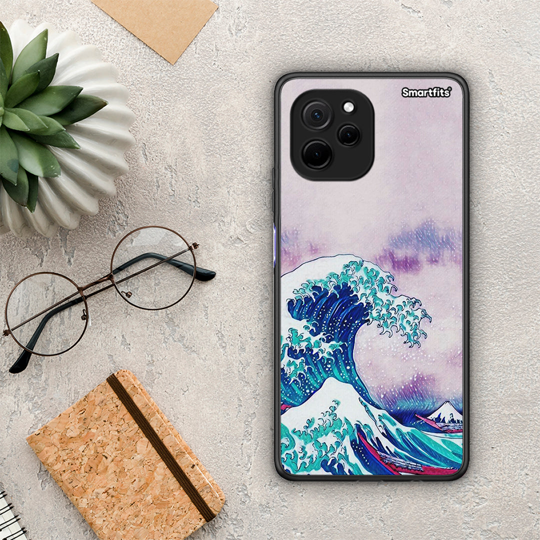 Θήκη Huawei Nova Y61 Blue Waves από τη Smartfits με σχέδιο στο πίσω μέρος και μαύρο περίβλημα | Huawei Nova Y61 Blue Waves Case with Colorful Back and Black Bezels