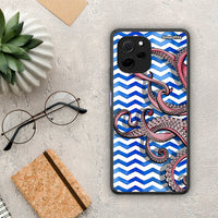 Thumbnail for Θήκη Huawei Nova Y61 Chevron Devilfish από τη Smartfits με σχέδιο στο πίσω μέρος και μαύρο περίβλημα | Huawei Nova Y61 Chevron Devilfish Case with Colorful Back and Black Bezels