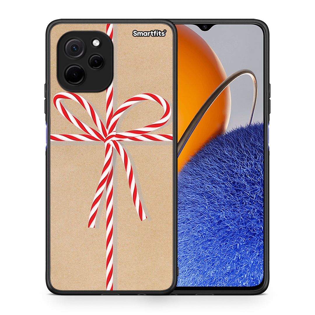 Θήκη Huawei Nova Y61 Christmas Gift από τη Smartfits με σχέδιο στο πίσω μέρος και μαύρο περίβλημα | Huawei Nova Y61 Christmas Gift Case with Colorful Back and Black Bezels