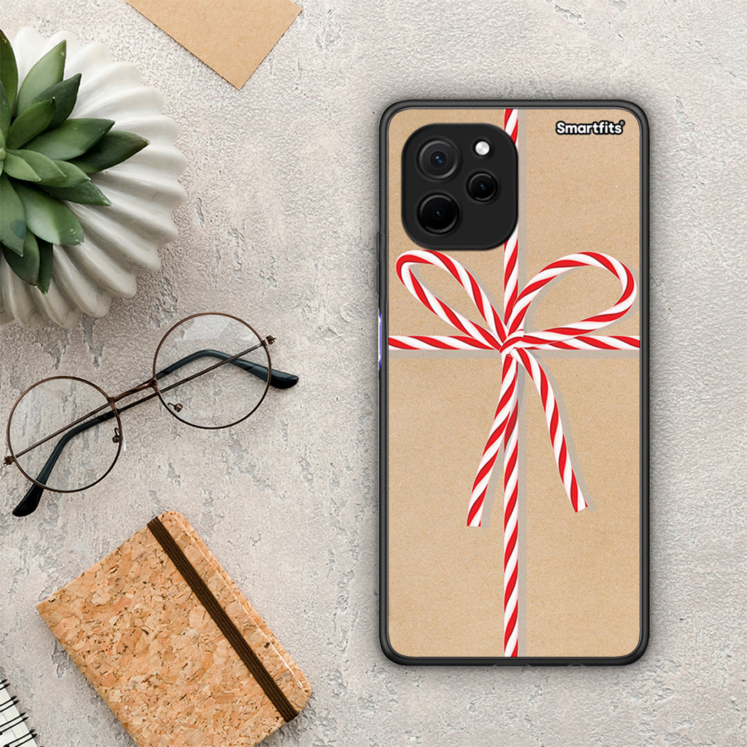 Θήκη Huawei Nova Y61 Christmas Gift από τη Smartfits με σχέδιο στο πίσω μέρος και μαύρο περίβλημα | Huawei Nova Y61 Christmas Gift Case with Colorful Back and Black Bezels