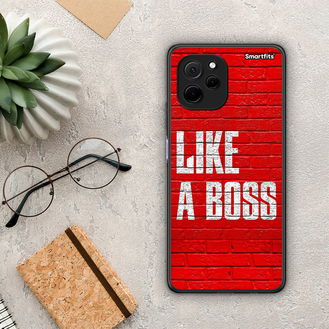 Θήκη Huawei Nova Y61 Like A Boss από τη Smartfits με σχέδιο στο πίσω μέρος και μαύρο περίβλημα | Huawei Nova Y61 Like A Boss Case with Colorful Back and Black Bezels