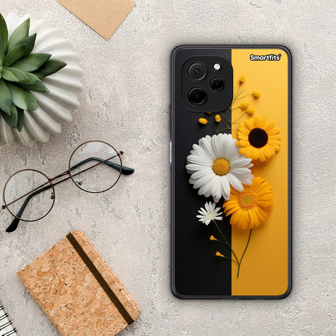 Θήκη Huawei Nova Y61 Yellow Daisies από τη Smartfits με σχέδιο στο πίσω μέρος και μαύρο περίβλημα | Huawei Nova Y61 Yellow Daisies Case with Colorful Back and Black Bezels