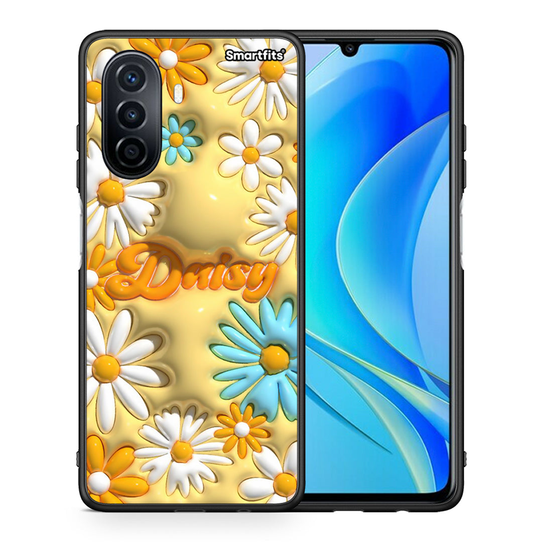 Θήκη Huawei Nova Y70 Bubble Daisies από τη Smartfits με σχέδιο στο πίσω μέρος και μαύρο περίβλημα | Huawei Nova Y70 Bubble Daisies case with colorful back and black bezels