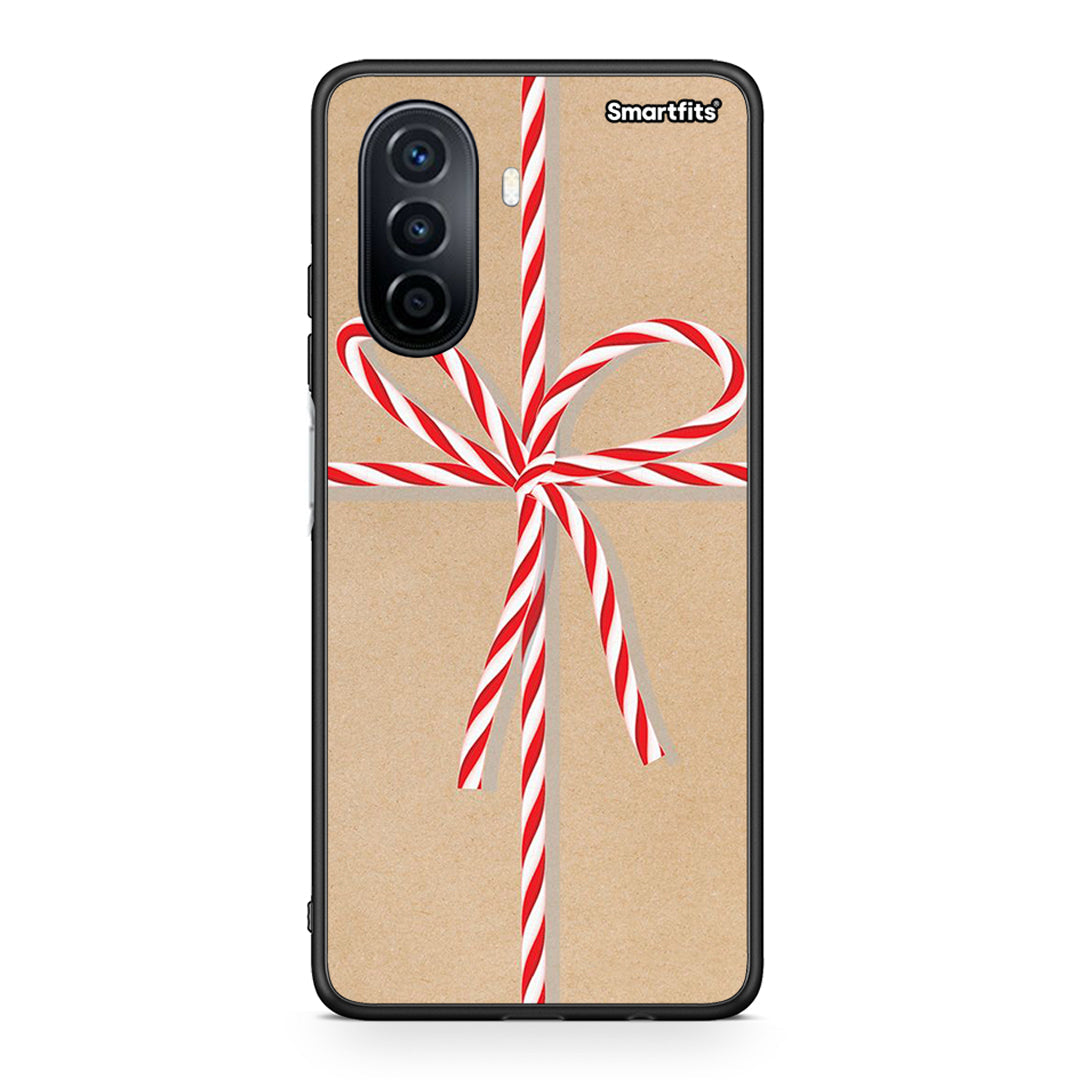 Huawei Nova Y70 Christmas Gift θήκη από τη Smartfits με σχέδιο στο πίσω μέρος και μαύρο περίβλημα | Smartphone case with colorful back and black bezels by Smartfits