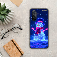 Thumbnail for Christmas Neon Snowman - Huawei Nova Y70 / Y70 Plus θήκη