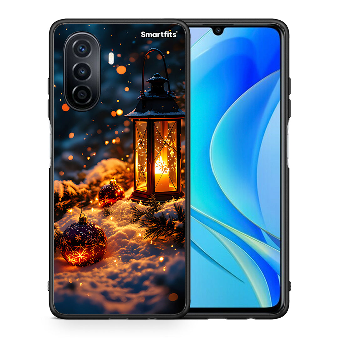 Θήκη Huawei Nova Y70 Christmas Ornaments από τη Smartfits με σχέδιο στο πίσω μέρος και μαύρο περίβλημα | Huawei Nova Y70 Christmas Ornaments case with colorful back and black bezels