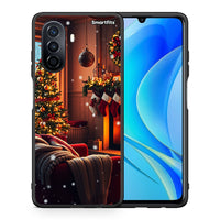 Thumbnail for Θήκη Huawei Nova Y70 Home For Christmas από τη Smartfits με σχέδιο στο πίσω μέρος και μαύρο περίβλημα | Huawei Nova Y70 Home For Christmas case with colorful back and black bezels