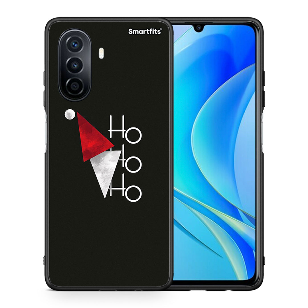 Θήκη Huawei Nova Y70 Minimal Christmas από τη Smartfits με σχέδιο στο πίσω μέρος και μαύρο περίβλημα | Huawei Nova Y70 Minimal Christmas case with colorful back and black bezels