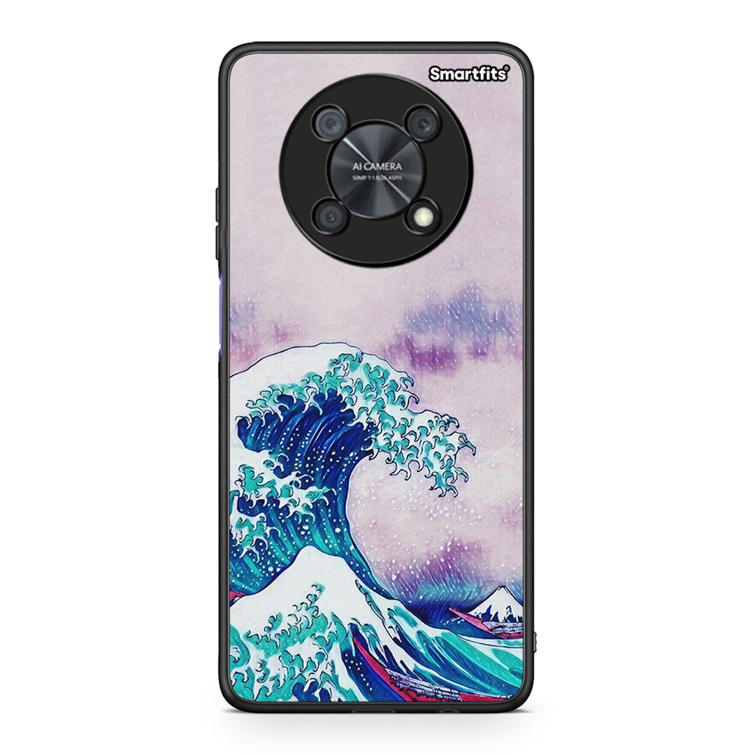 Huawei Nova Y90 Blue Waves θήκη από τη Smartfits με σχέδιο στο πίσω μέρος και μαύρο περίβλημα | Smartphone case with colorful back and black bezels by Smartfits