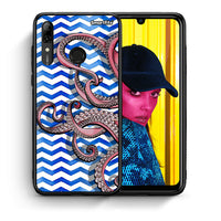 Thumbnail for Θήκη Huawei P Smart 2019 Chevron Devilfish από τη Smartfits με σχέδιο στο πίσω μέρος και μαύρο περίβλημα | Huawei P Smart 2019 Chevron Devilfish case with colorful back and black bezels