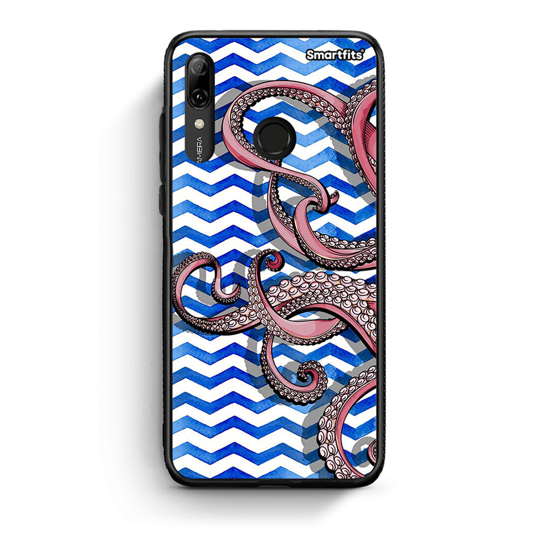 Huawei P Smart 2019 Chevron Devilfish θήκη από τη Smartfits με σχέδιο στο πίσω μέρος και μαύρο περίβλημα | Smartphone case with colorful back and black bezels by Smartfits