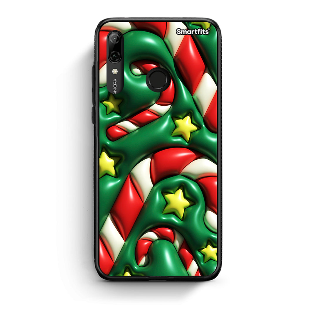 Huawei P Smart 2019 Christmas Bubbles θήκη από τη Smartfits με σχέδιο στο πίσω μέρος και μαύρο περίβλημα | Smartphone case with colorful back and black bezels by Smartfits