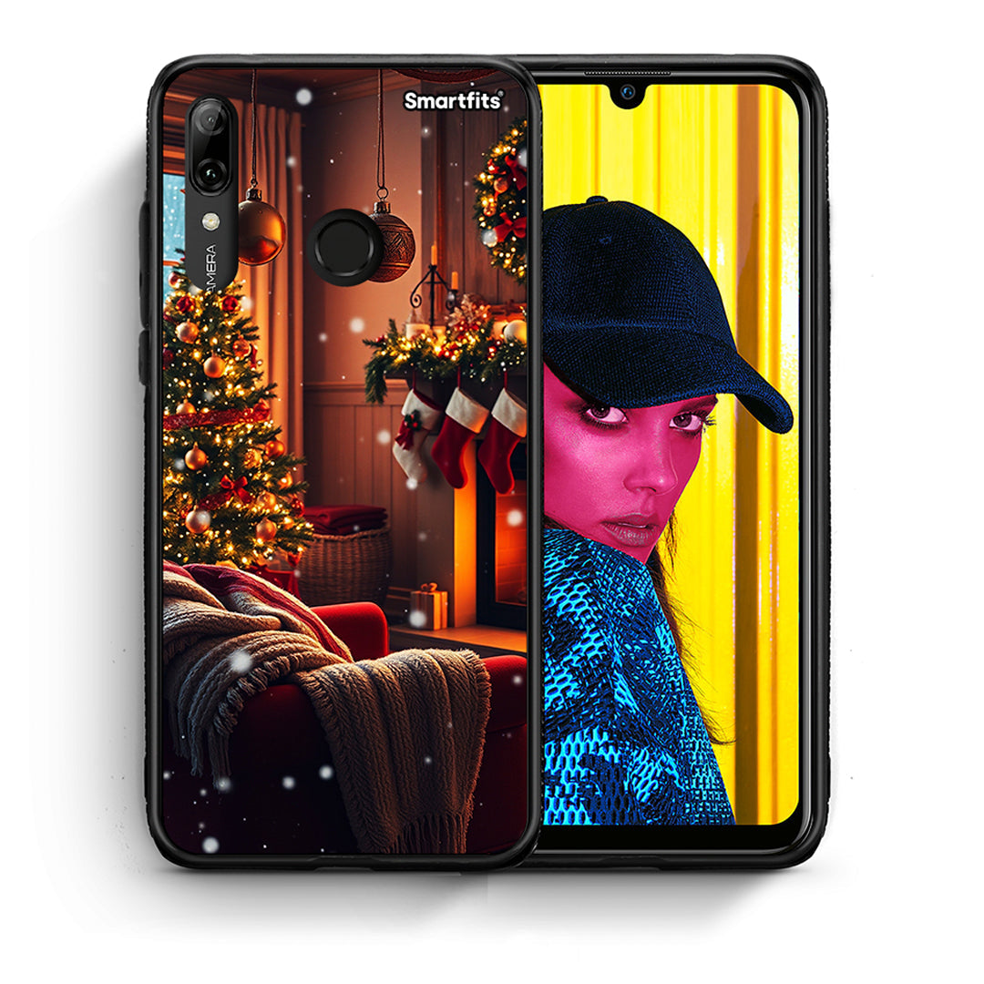 Θήκη Huawei P Smart 2019 Home For Christmas από τη Smartfits με σχέδιο στο πίσω μέρος και μαύρο περίβλημα | Huawei P Smart 2019 Home For Christmas case with colorful back and black bezels