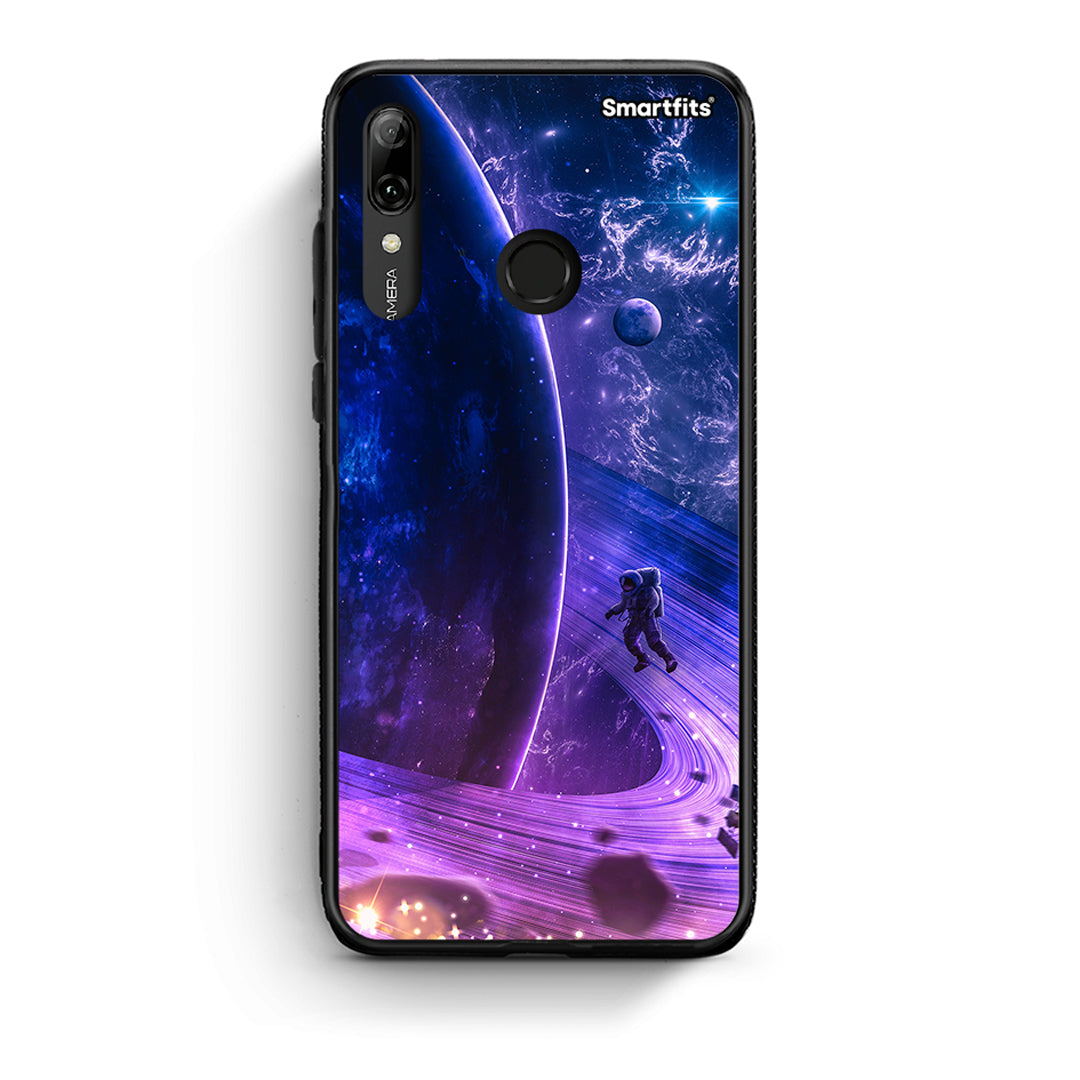 Huawei P Smart 2019 Lost Astronaut θήκη από τη Smartfits με σχέδιο στο πίσω μέρος και μαύρο περίβλημα | Smartphone case with colorful back and black bezels by Smartfits