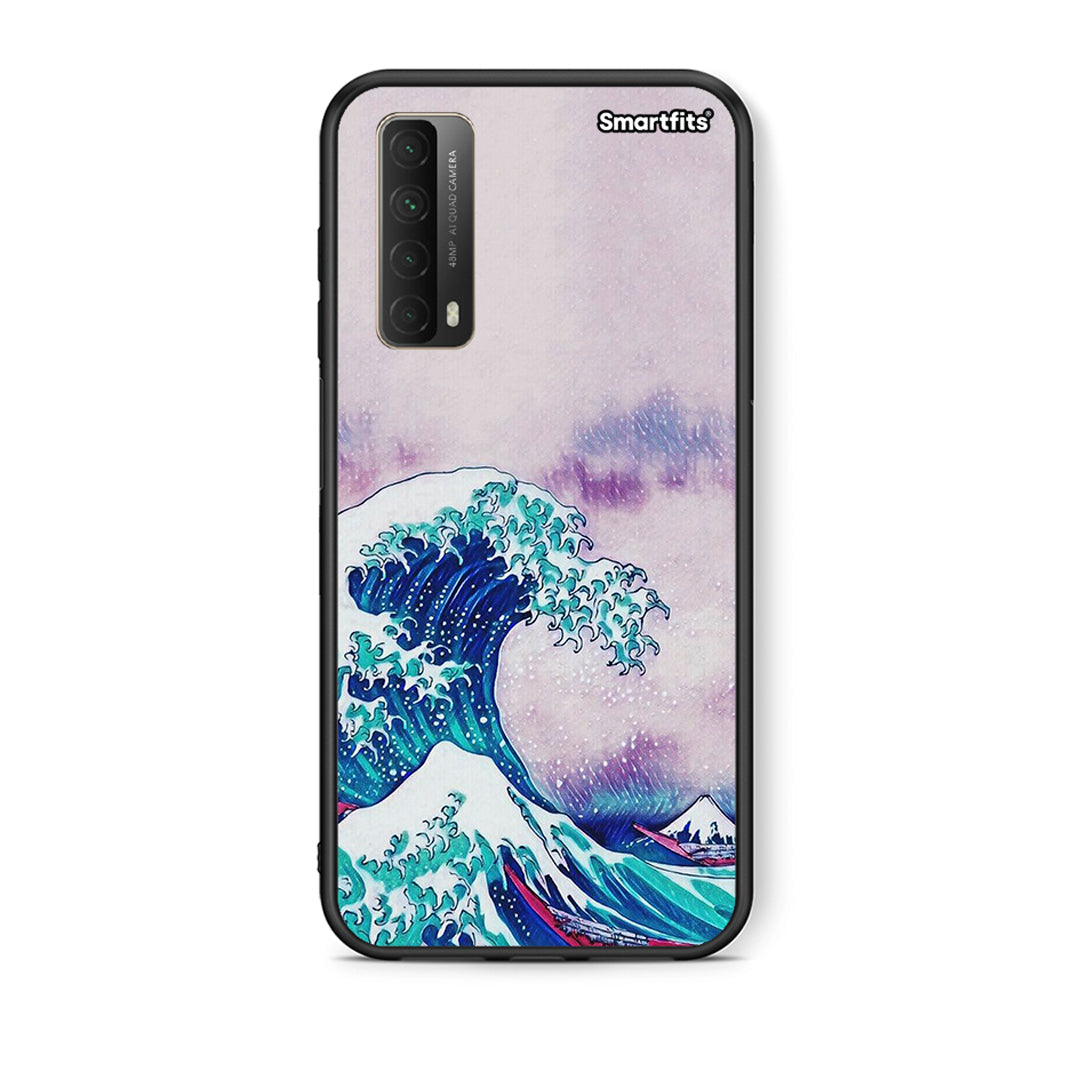 Θήκη Huawei P Smart 2021 Blue Waves από τη Smartfits με σχέδιο στο πίσω μέρος και μαύρο περίβλημα | Huawei P Smart 2021 Blue Waves case with colorful back and black bezels