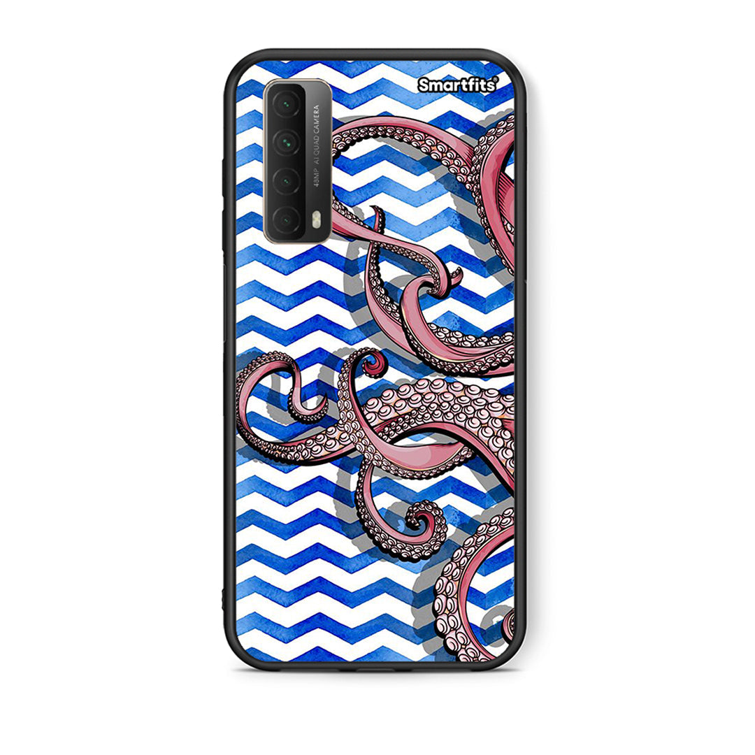 Θήκη Huawei P Smart 2021 Chevron Devilfish από τη Smartfits με σχέδιο στο πίσω μέρος και μαύρο περίβλημα | Huawei P Smart 2021 Chevron Devilfish case with colorful back and black bezels