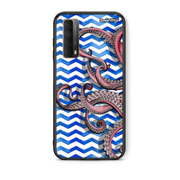 Thumbnail for Θήκη Huawei P Smart 2021 Chevron Devilfish από τη Smartfits με σχέδιο στο πίσω μέρος και μαύρο περίβλημα | Huawei P Smart 2021 Chevron Devilfish case with colorful back and black bezels