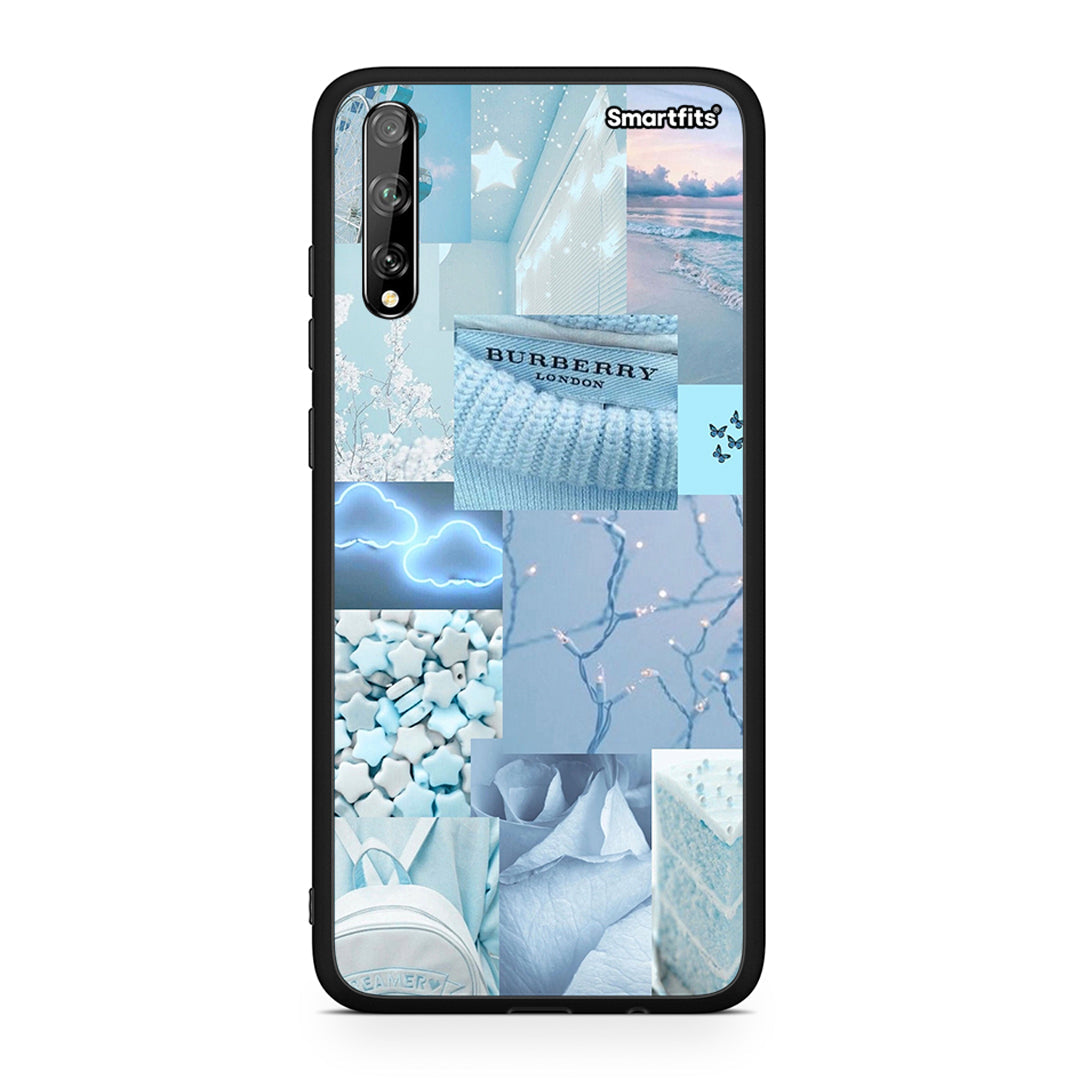 Huawei P Smart S Ciel Aesthetic Collage θήκη από τη Smartfits με σχέδιο στο πίσω μέρος και μαύρο περίβλημα | Smartphone case with colorful back and black bezels by Smartfits