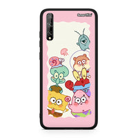 Thumbnail for Huawei P Smart S Cute Companion θήκη από τη Smartfits με σχέδιο στο πίσω μέρος και μαύρο περίβλημα | Smartphone case with colorful back and black bezels by Smartfits