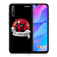 Thumbnail for Θήκη Huawei P Smart S Unicorn Deadpool από τη Smartfits με σχέδιο στο πίσω μέρος και μαύρο περίβλημα | Huawei P Smart S Unicorn Deadpool case with colorful back and black bezels