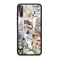 Thumbnail for Huawei P Smart S White Christmas θήκη από τη Smartfits με σχέδιο στο πίσω μέρος και μαύρο περίβλημα | Smartphone case with colorful back and black bezels by Smartfits