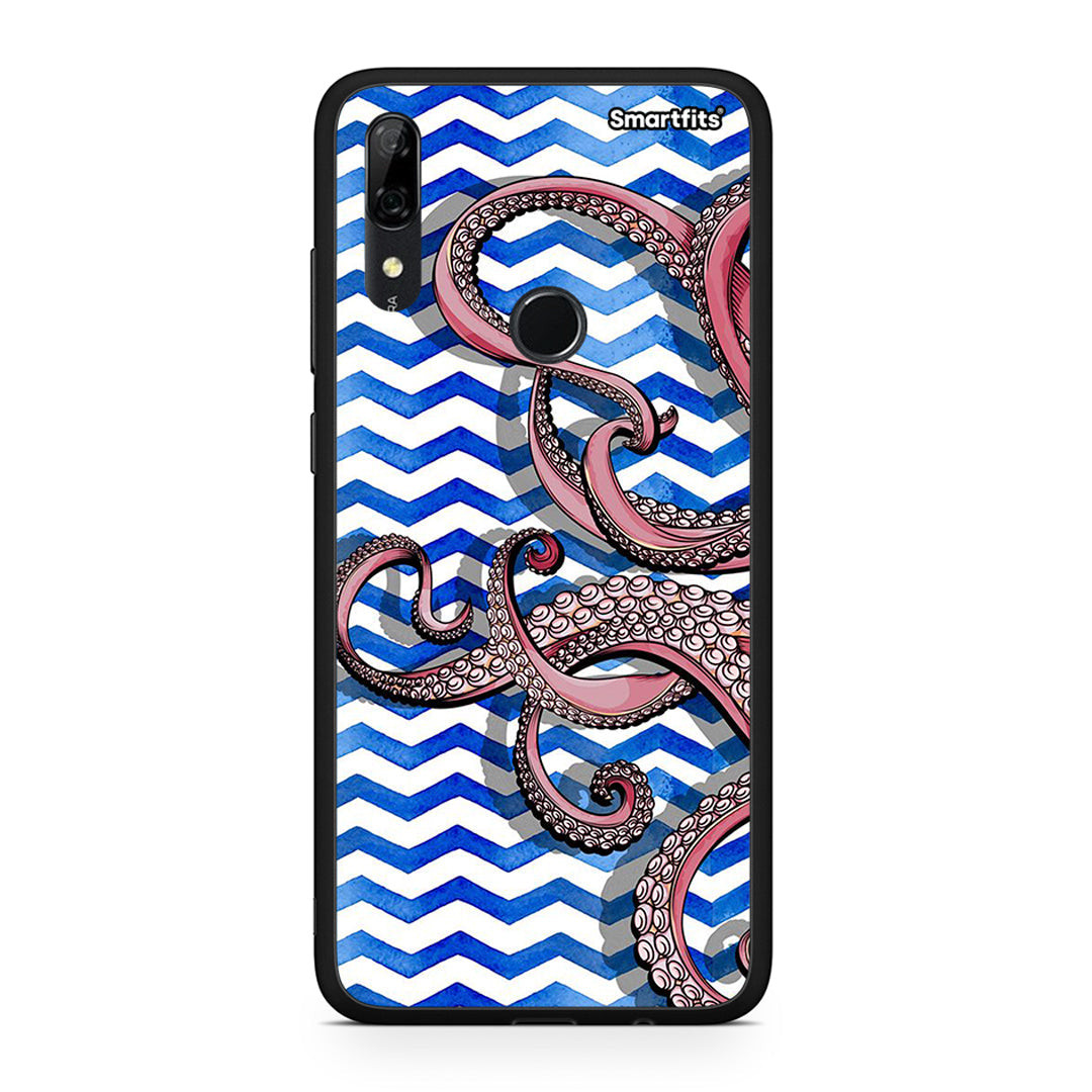 Huawei P Smart Z Chevron Devilfish θήκη από τη Smartfits με σχέδιο στο πίσω μέρος και μαύρο περίβλημα | Smartphone case with colorful back and black bezels by Smartfits