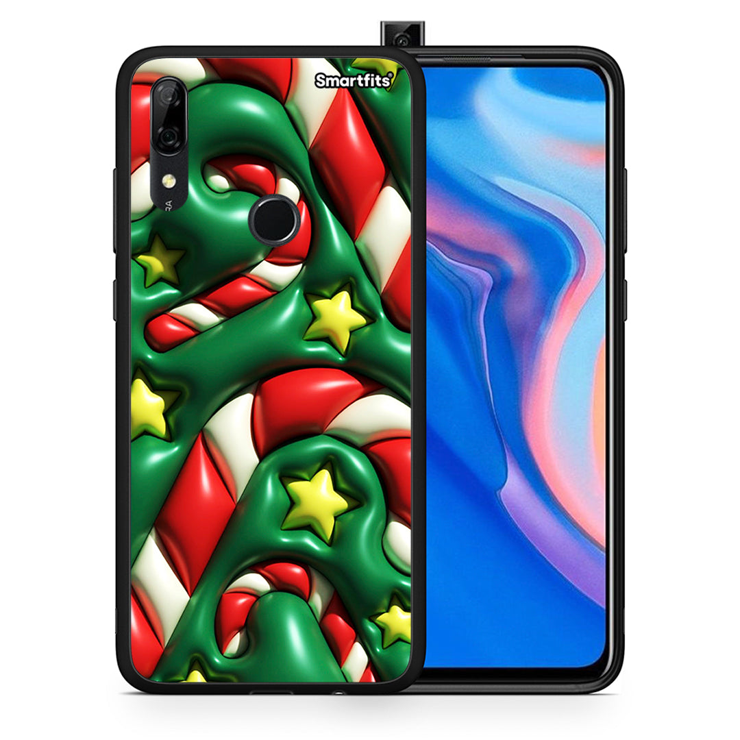 Θήκη Huawei P Smart Z Christmas Bubbles από τη Smartfits με σχέδιο στο πίσω μέρος και μαύρο περίβλημα | Huawei P Smart Z Christmas Bubbles case with colorful back and black bezels