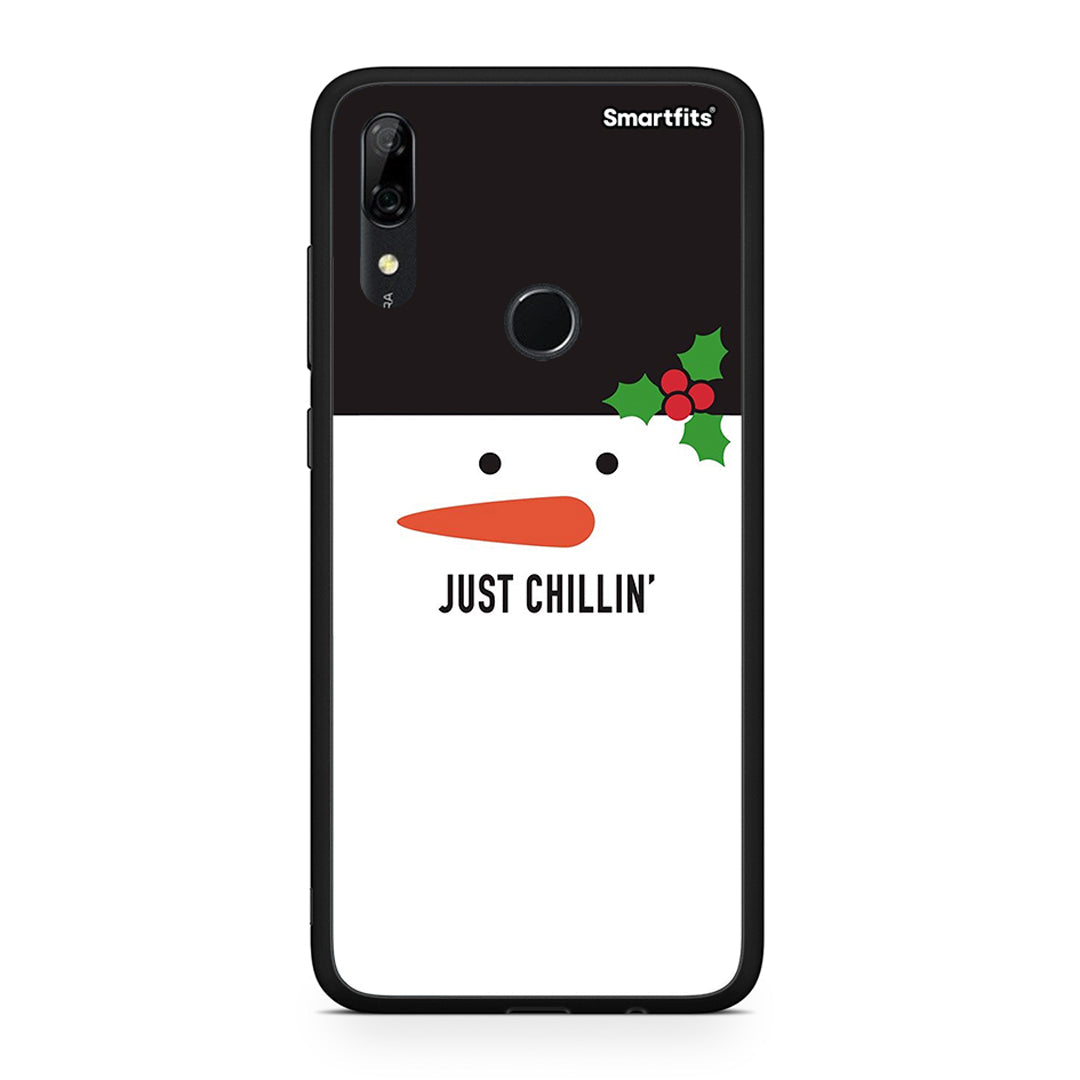 Huawei P Smart Z Christmas Chillin θήκη από τη Smartfits με σχέδιο στο πίσω μέρος και μαύρο περίβλημα | Smartphone case with colorful back and black bezels by Smartfits