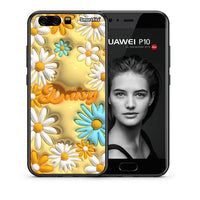 Thumbnail for Θήκη Huawei P10 Lite Bubble Daisies από τη Smartfits με σχέδιο στο πίσω μέρος και μαύρο περίβλημα | Huawei P10 Lite Bubble Daisies case with colorful back and black bezels