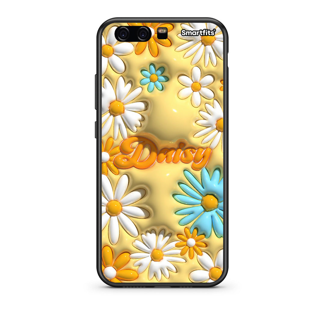 huawei p10 Bubble Daisies θήκη από τη Smartfits με σχέδιο στο πίσω μέρος και μαύρο περίβλημα | Smartphone case with colorful back and black bezels by Smartfits