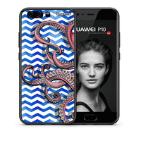 Thumbnail for Θήκη Huawei P10 Chevron Devilfish από τη Smartfits με σχέδιο στο πίσω μέρος και μαύρο περίβλημα | Huawei P10 Chevron Devilfish case with colorful back and black bezels